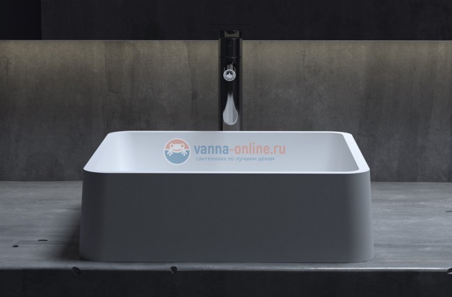 Раковина накладная Salini Gloria 302, 41,5 x 41,5 х 12,5 см, из материала Solix, матовая белая 1102202M Раковина накладная Salini Gloria 302, 41,5 x 41,5 х 12,5 см, из материала Solix, матовая белая 1102202M