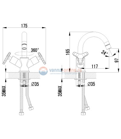 Смеситель Lemark plus Spirit LM1907C для раковины Смеситель Lemark plus Spirit LM1907C для раковины