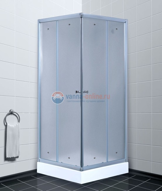 Душевой уголок Timo TL-8002 F Fabric Glass, стекло матовое, 80 х 80 х 200 см