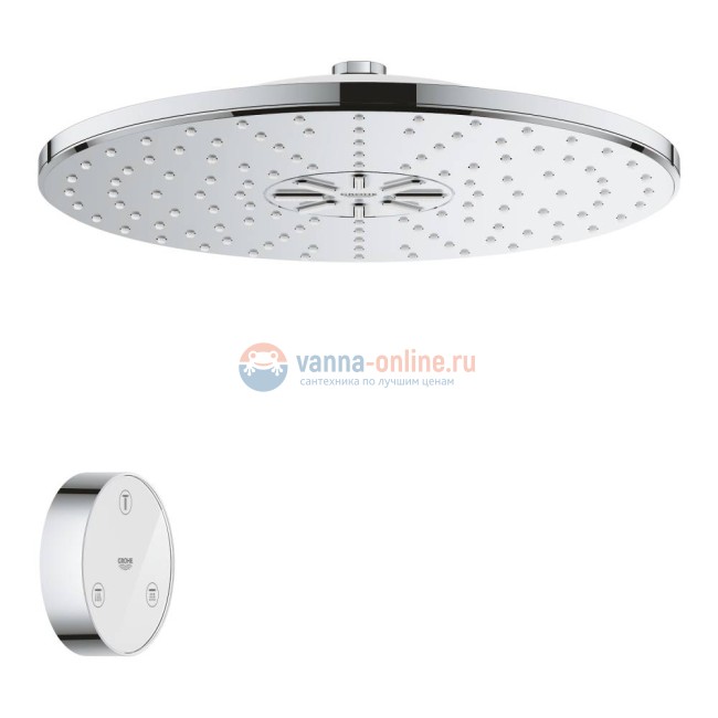 Верхний душ Grohe Rainshower 310 SmartConnect 26641000, 2 режима струи, хром