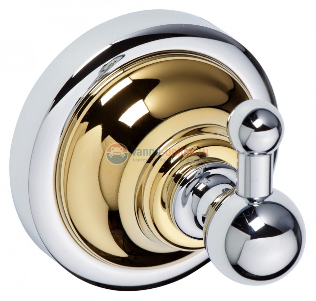 Крючок Bemeta Retro 144206018 6.5 x 6.5 x 6.5 см, хром/золото Крючок Bemeta Retro 144206018 6.5 x 6.5 x 6.5 см, хром/золото