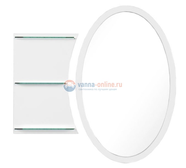 Зеркало Aquanet Опера/Сопрано 70 00169607, цвет белый