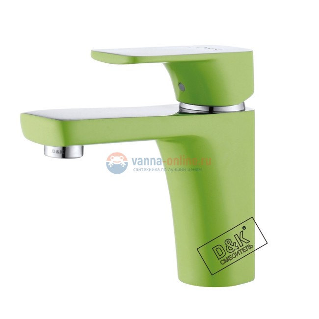 Смеситель D&K Berlin DA1432112 для раковины, зеленый Смеситель D&K Berlin DA1432112 для раковины, зеленый