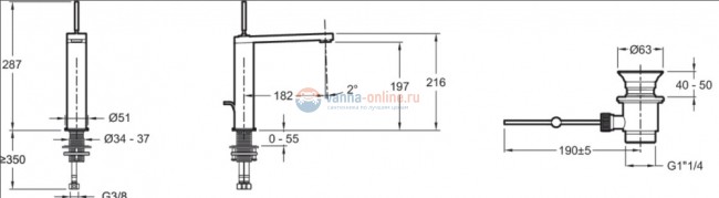 Смеситель Jacob Delafon Composed E73053-CP для раковины, покрытие хром Смеситель Jacob Delafon Composed E73053-CP для раковины, покрытие хром