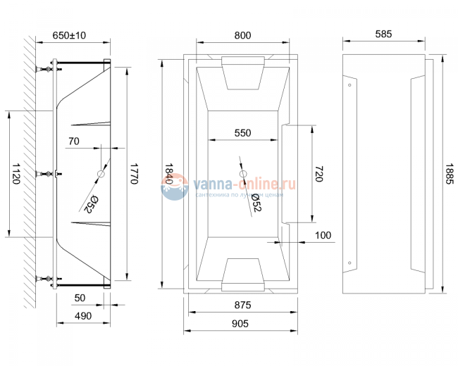 Акриловая ванна Royal Bath Triumph RB 665102 185 x 87 см