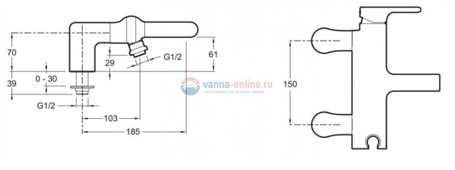 Смеситель Jacob Delafon Singulier E10868-CP для ванны Смеситель Jacob Delafon Singulier E10868-CP для ванны