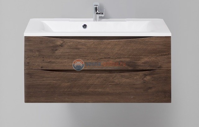 Тумба под раковину BelBagno Marino MARINO-1000-2C-SO-RW-P, 100 х 44,5 х 55 см, Rovere Moro - темно-коричневый