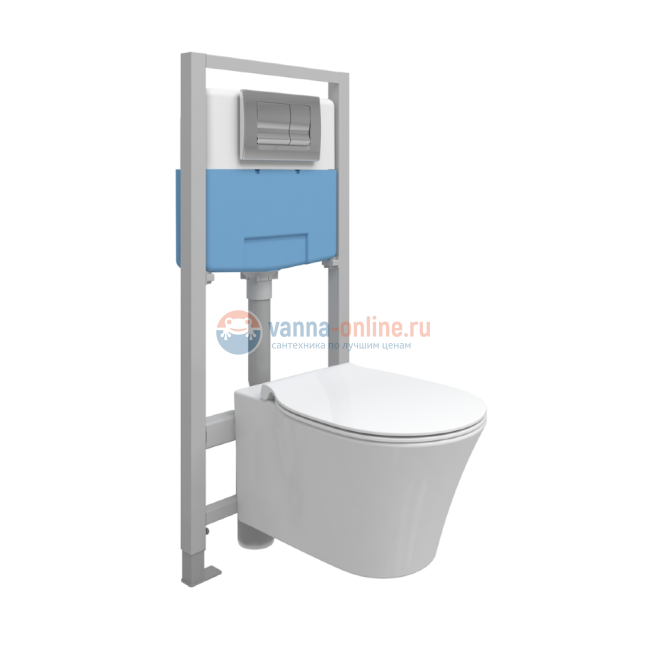 Инсталляция Ideal Standard с унитазом Connect Air AquaBlade E005401, сиденье микролифт, комплект (E212801)