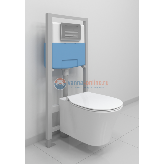 Инсталляция Ideal Standard с унитазом Connect Air AquaBlade E005401, сиденье микролифт, комплект (E212801)