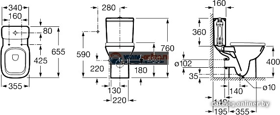 Напольный унитаз Roca Debba 34299700Y