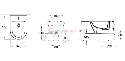 Биде Villeroy&Boch Omnia architectura Design 5484 0001, подвесное Биде Villeroy&Boch Omnia architectura Design 5484 0001, подвесное