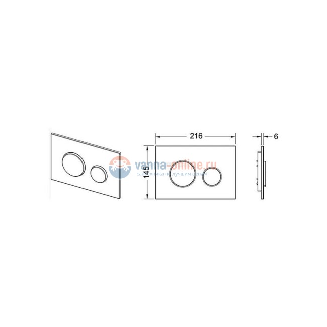 Инсталляция TECE TECEbase 2.0 для унитаза, клавиша глянцевый хром, K440921