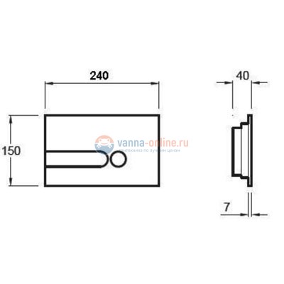 Клавиша Jacob Delafon E4326-00, белая Клавиша Jacob Delafon E4326-00, белая