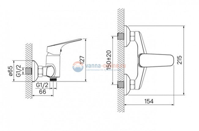 Смеситель Iddis Vinsente VINSB00i03WA для душа, хром Смеситель Iddis Vinsente VINSB00i03WA для душа, хром