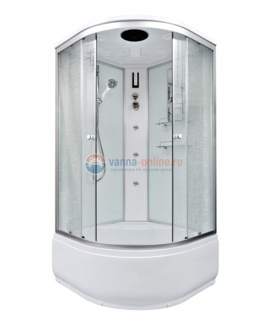 Душевая кабина Deto Em EM4590 гм-эл 90 x 90 см, с крышей, с электрикой, с гидромассажем
