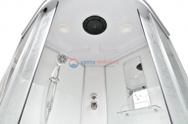 Душевая кабина Deto Em EM4590 гм-эл 90 x 90 см, с крышей, с электрикой, с гидромассажем