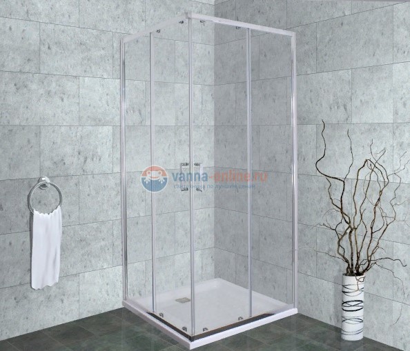 Душевой уголок Timo Altti-611 C Clean Glass, стекло прозрачное, 100 х 100 х 190 см