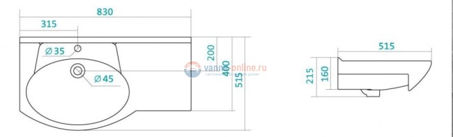 Тумба с раковиной Акватон Инди 80, 1A188401ND010, белый