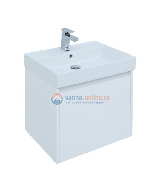 Тумба под раковину Aquanet Nova Lite 60, 1 + 1 ящик в ящике, белый глянец Тумба под раковину Aquanet Nova Lite 60, 1 + 1 ящик в ящике, белый глянец