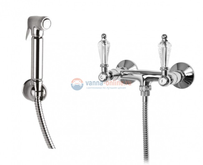 Гигиенический душ Cezares Diamond DIF-01-Sw цвет хром, ручки Swarovski