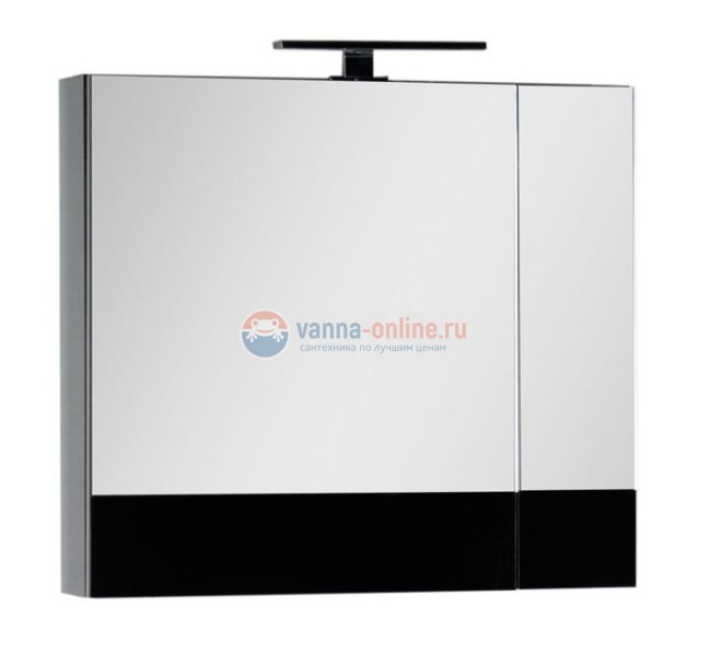 Зеркало-шкаф Aquanet Верона 75 (камерино) 00175385, цвет черный