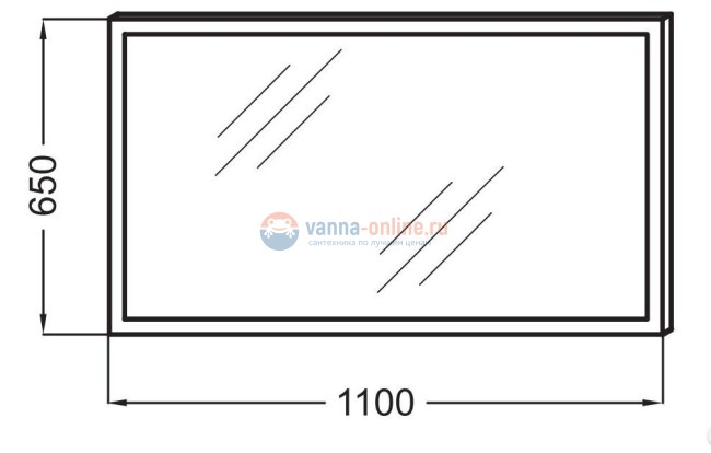 Зеркало Jacob Delafon 110 см, EB1443-NF, с подсветкой Зеркало Jacob Delafon 110 см, EB1443-NF, с подсветкой