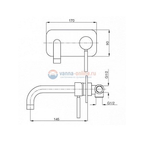 Смеситель Cezares Olimp BLSM2-02-L цвет бронза