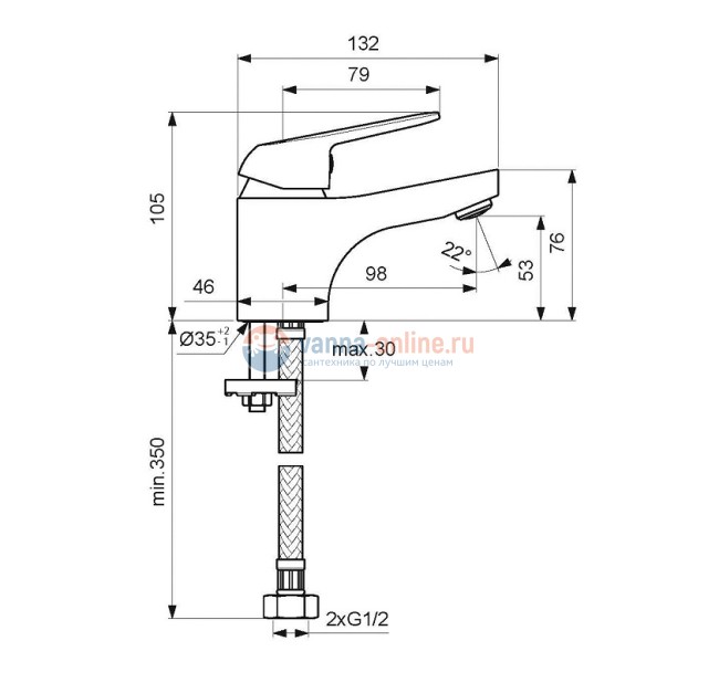 Смеситель для раковины Vidima Fine BA384AA, хром Смеситель для раковины Vidima Fine BA384AA, хром