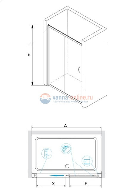 Душевая дверь RGW PA-12, 01081210-21, 100 х 195 см раздвижная, стекло матовое, хром Душевая дверь RGW PA-12, 01081210-21, 100 х 195 см раздвижная, стекло матовое, хром