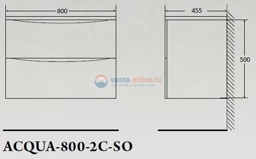Тумба под раковину BelBagno Acqua-800 ACQUA-800-2C-SO-RVB искусственный камень, цвет бежевый Тумба под раковину BelBagno Acqua-800 ACQUA-800-2C-SO-RVB искусственный камень, цвет бежевый