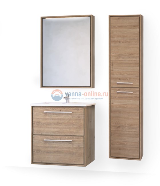 Тумба под раковину Raval Frame 60 Fra.01.60/P/DT, подвесная, дуб трюфель