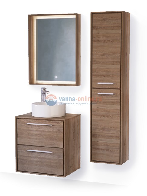 Тумба под раковину Raval Frame 60 Fra.01.60/P/DT, подвесная, дуб трюфель