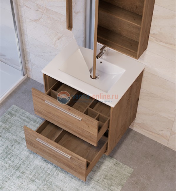 Тумба под раковину Raval Frame 60 Fra.01.60/P/DT, подвесная, дуб трюфель
