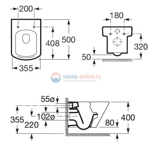 Подвесной унитаз Roca Hall 346627000