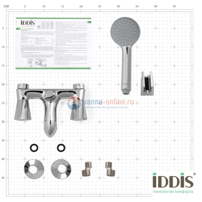 Смеситель Iddis Bounce BOUSB02i02 для ванны и душа с керамическим дивертором Смеситель Iddis Bounce BOUSB02i02 для ванны и душа с керамическим дивертором