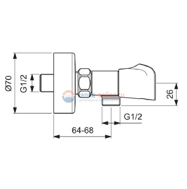 Смеситель для душа Vidima Neo BA333AA, хром Смеситель для душа Vidima Neo BA333AA, хром