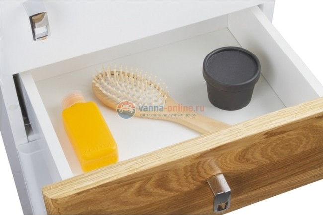 Пенал Iddis Carlow CAR3600i97 36 см напольный, белый/дерево