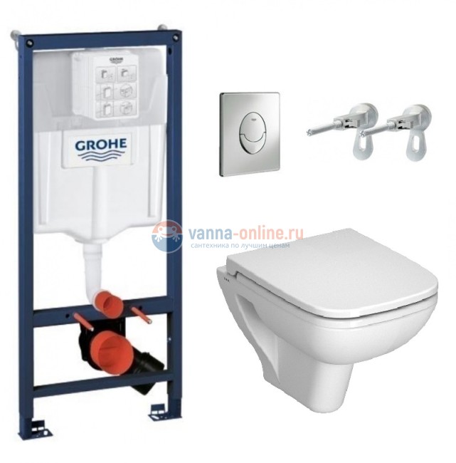 Инсталляция Grohe с унитазом Vitra S20 5507B003-0101, сиденье микролифт, комплект 38721001/5507B003-0101/77-003-009 Инсталляция Grohe с унитазом Vitra S20 5507B003-0101, сиденье микролифт, комплект 38721001/5507B003-0101/77-003-009