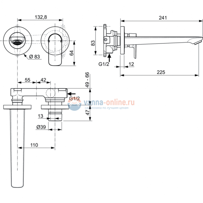 Смеситель для раковины Ideal Standard CONNECT AIR A7009AA