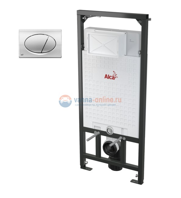 Система инсталляции AlcaPlast SET 3 v 1 AM101/1120 с клавишей M71 хром
