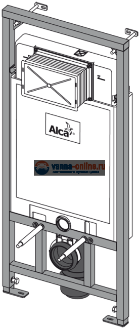 Система инсталляции AlcaPlast SET 3 v 1 AM101/1120 с клавишей M71 хром