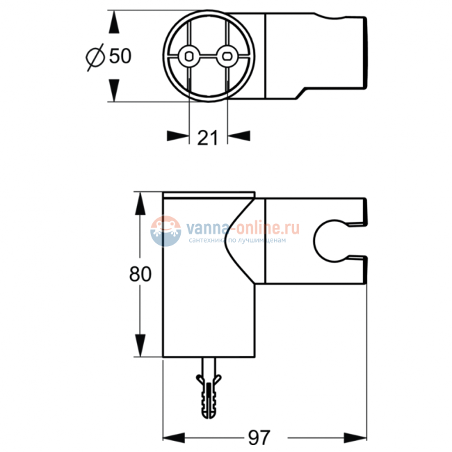 Держатель для лейки Ideal Standard IDEALRAIN B9468AA