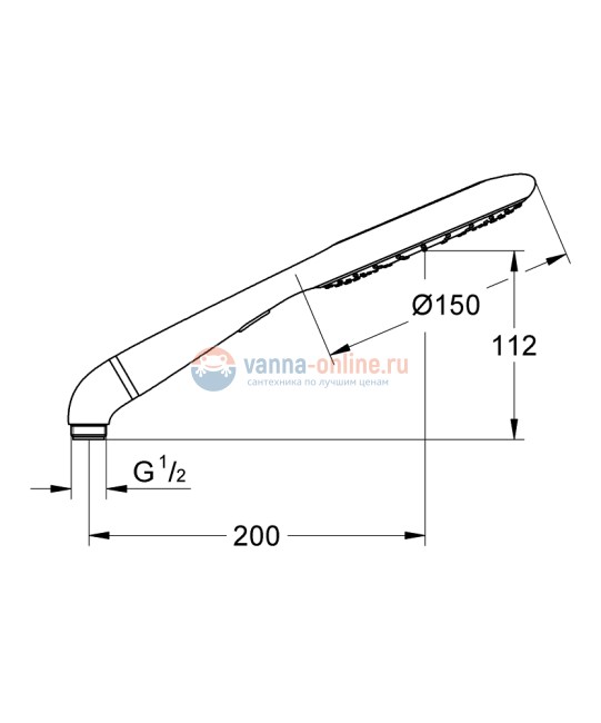 Ручной душ Grohe Rainshower Icon 27276LS0, белая луна Ручной душ Grohe Rainshower Icon 27276LS0, белая луна