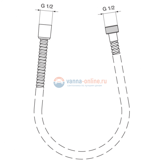 Металлический шланг для душа 1250 мм Ideal Standard IDEALRAIN A2403AA