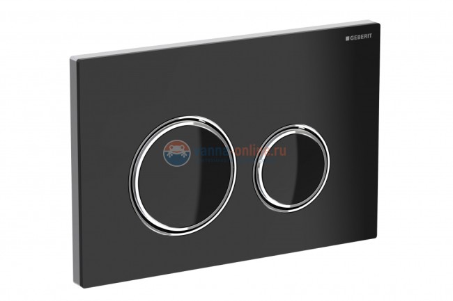 Клавиша смыва Geberit Sigma Type 21 115.884.SJ.1, черное стекло, глянцевый хром
