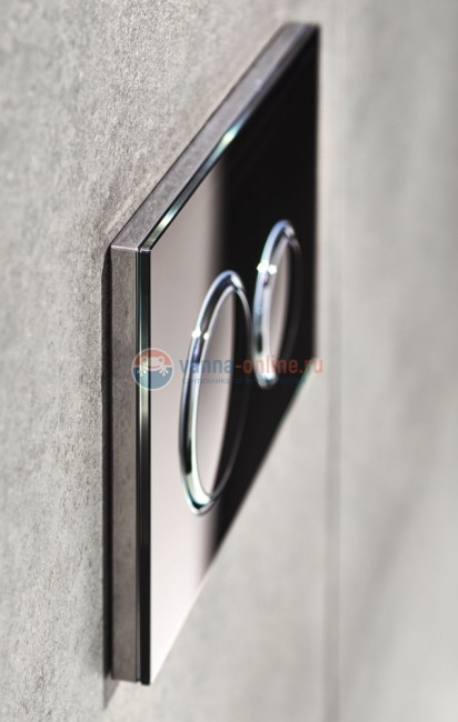 Клавиша смыва Geberit Sigma Type 21 115.884.SJ.1, черное стекло, глянцевый хром