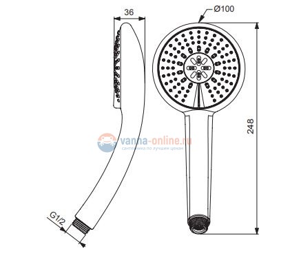 Душевая лейка Vidima Fresh M BA210AA