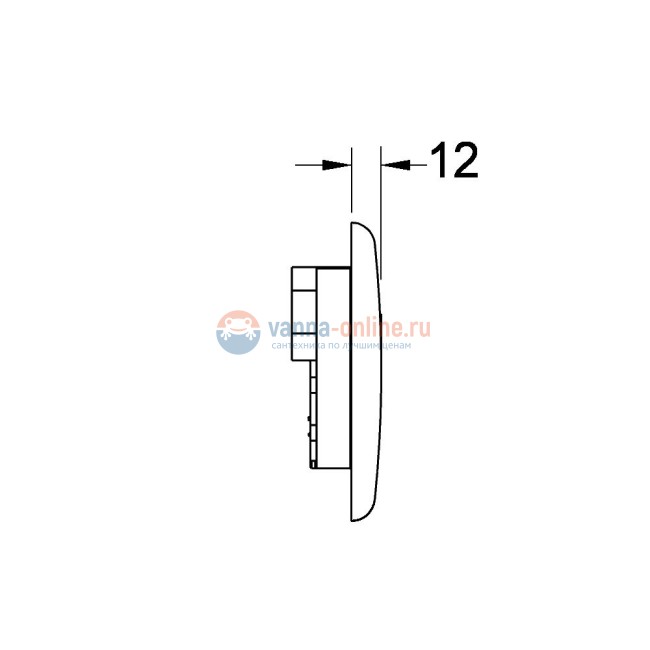 Кнопка смыва TECE Planus Urinal 6 V-Batterie 9242350, нержавеющая сталь, сатин
