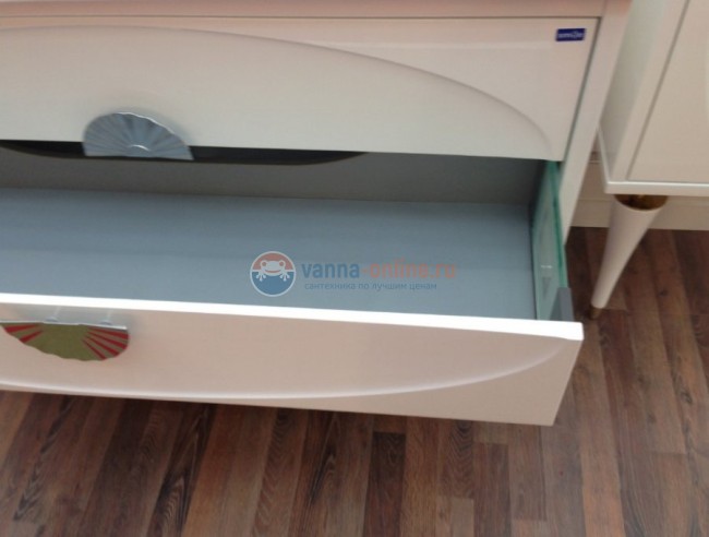 Тумба под раковину Opadiris Ибица 120 подвесная, 00-00003651, белый/золото