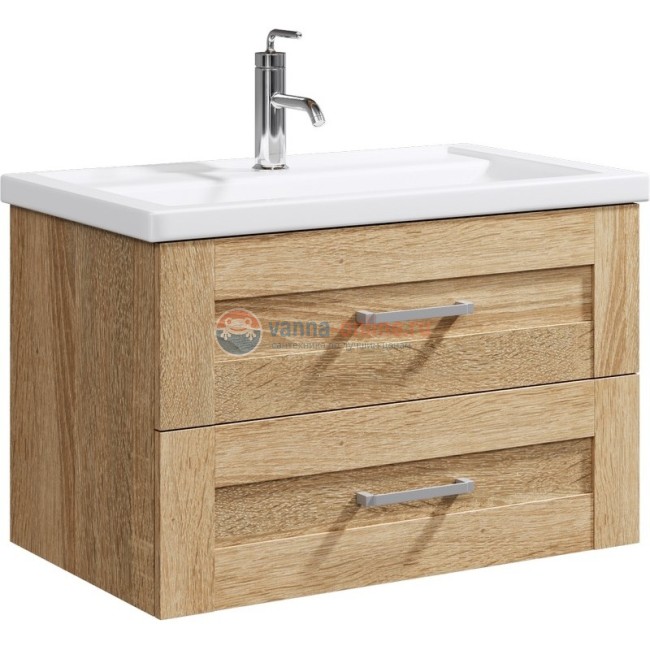 Тумба под раковину Aqwella Фостер FOS01082DS 80 см подвесная, дуб сонома